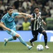 Gabriel Delfim comemora classificação do Atlético-MG nos pênaltis contra o Santos