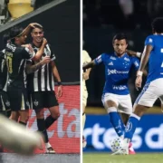 Jogadores de Atlético-MG e Cruzeiro antes da decisão pela Copa do Brasil