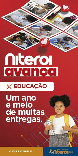 Campanha Prefeitura Banner 1:2 IAB cujo conteúdo corresponde à campanha publicitária Niterói Avança — um ano e meio de muitas entregas — Educação, do Município de Niterói.