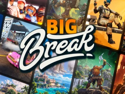 ALT: Arte do Big Break Showcase com personagens e cenas de jogos independentes