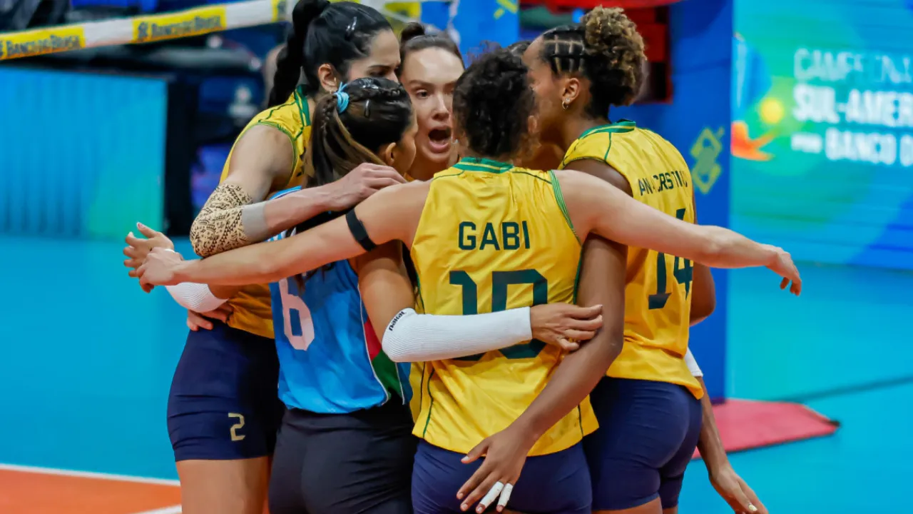 Seleção brasileira feminina de vôlei comemora classificação para Los Angeles 2028