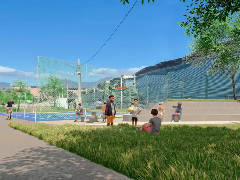 Área do Complexo da Maré onde estão em andamento obras do Parque Linear da Vila dos Pinheiros