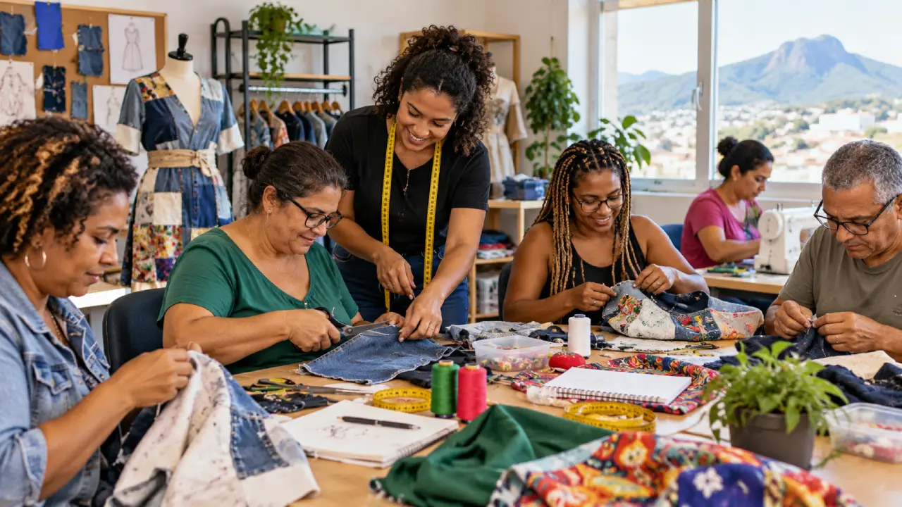 Oficina de moda sustentável e criação têxtil em curso gratuito de Itaboraí Oficina de moda sustentável e criação têxtil em curso gratuito de Itaboraí