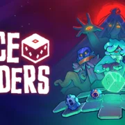 Tabuleiro com dados e alienígenas em Dicevaders