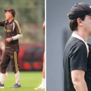 Leonardo Jardim e Fernando Diniz antes de Flamengo x Corinthians pelo Brasileirão
