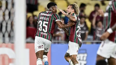 Jogadores do Fluminense comemoram durante campanha no Campeonato Brasileiro
