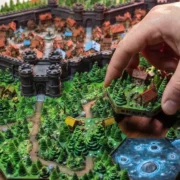 Mapa 3D criado no Master of Realms com terrenos modulares