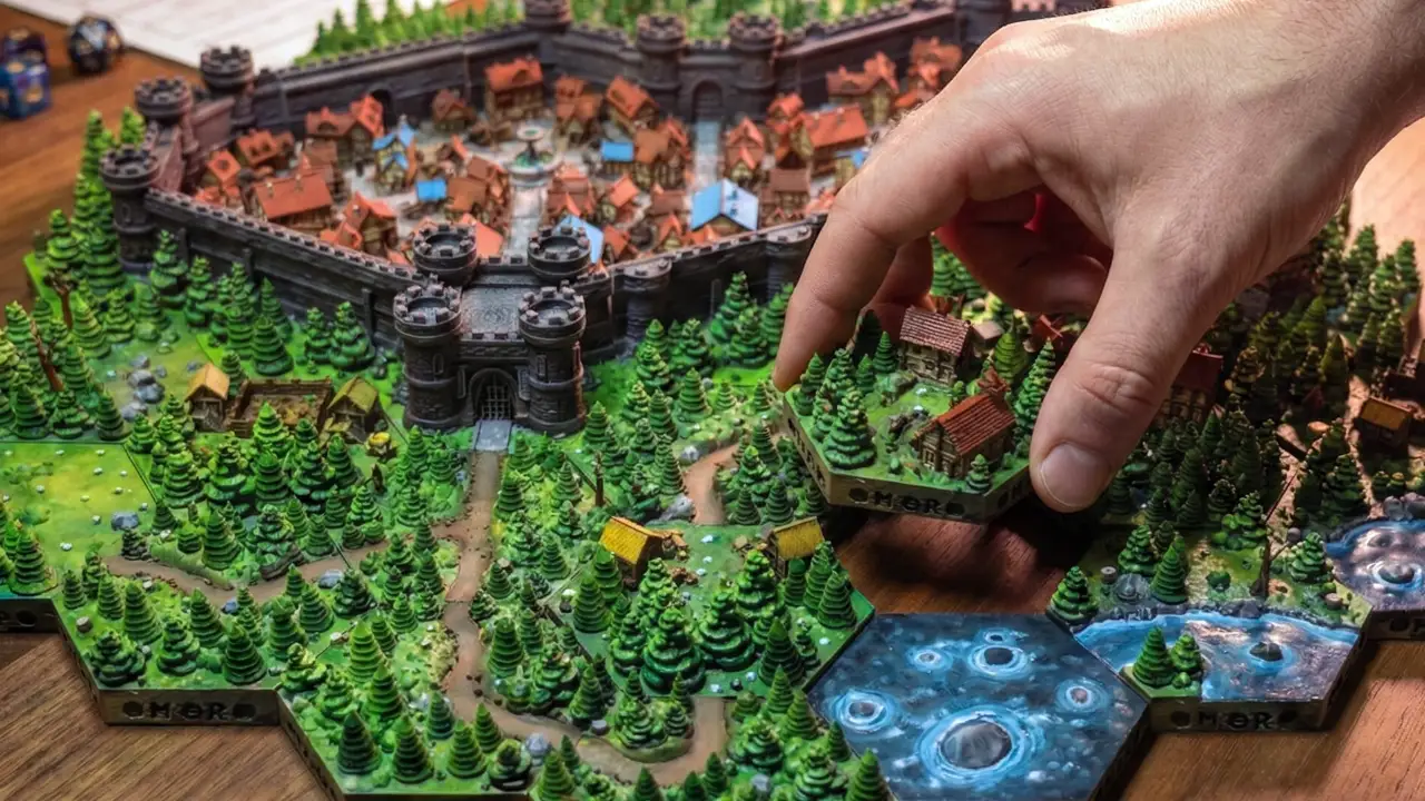 Mapa 3D criado no Master of Realms com terrenos modulares Mapa 3D criado no Master of Realms com terrenos modulares