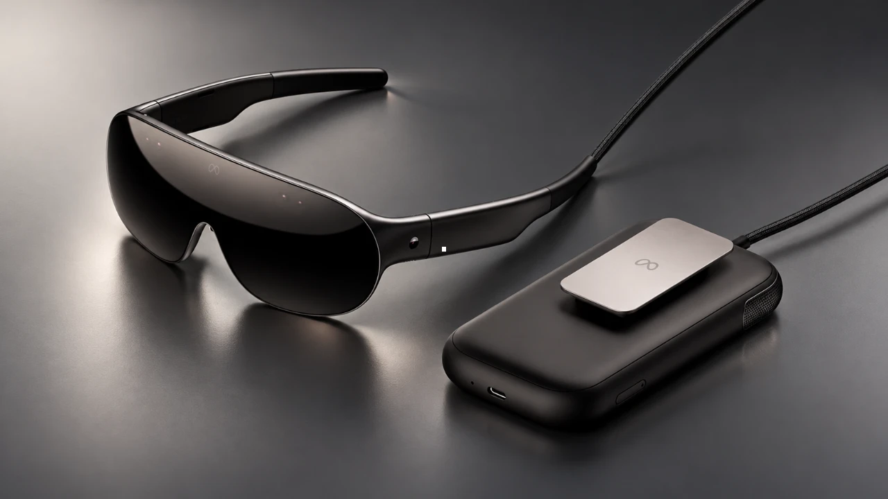 Meta VR Glasses usados com controle por olhos e mãos Meta VR Glasses usados com controle por olhos e mãos
