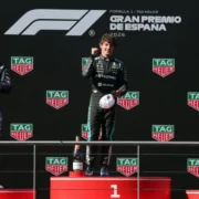 Kimi Antonelli durante vitória no GP da Espanha de Fórmula 1 no Madring