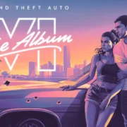 Jason e Lucia aparecem na arte oficial de Grand Theft Auto VI: The Album diante de Vice City.