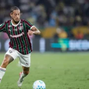 Guga em atuação pelo Fluminense no clássico contra o Vasco no Maracanã