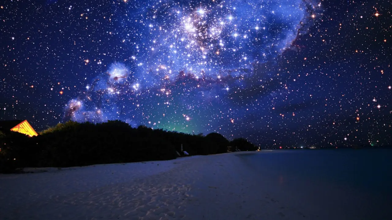 Céu estrelado sobre paisagem noturna no horóscopo de 6 de setembro de 2026 Céu estrelado sobre paisagem noturna no horóscopo de 6 de setembro de 2026