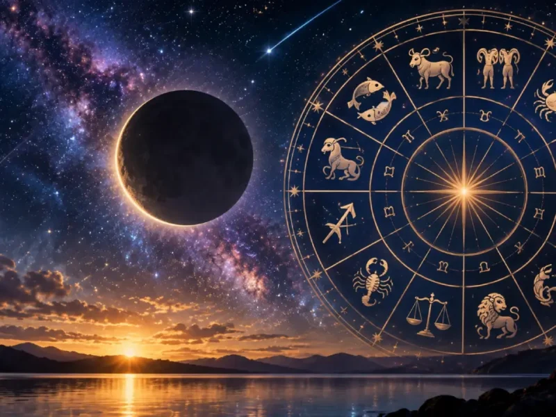 Horóscopo semanal de 7 a 13 de setembro de 2026 com roda zodiacal e Lua Nova