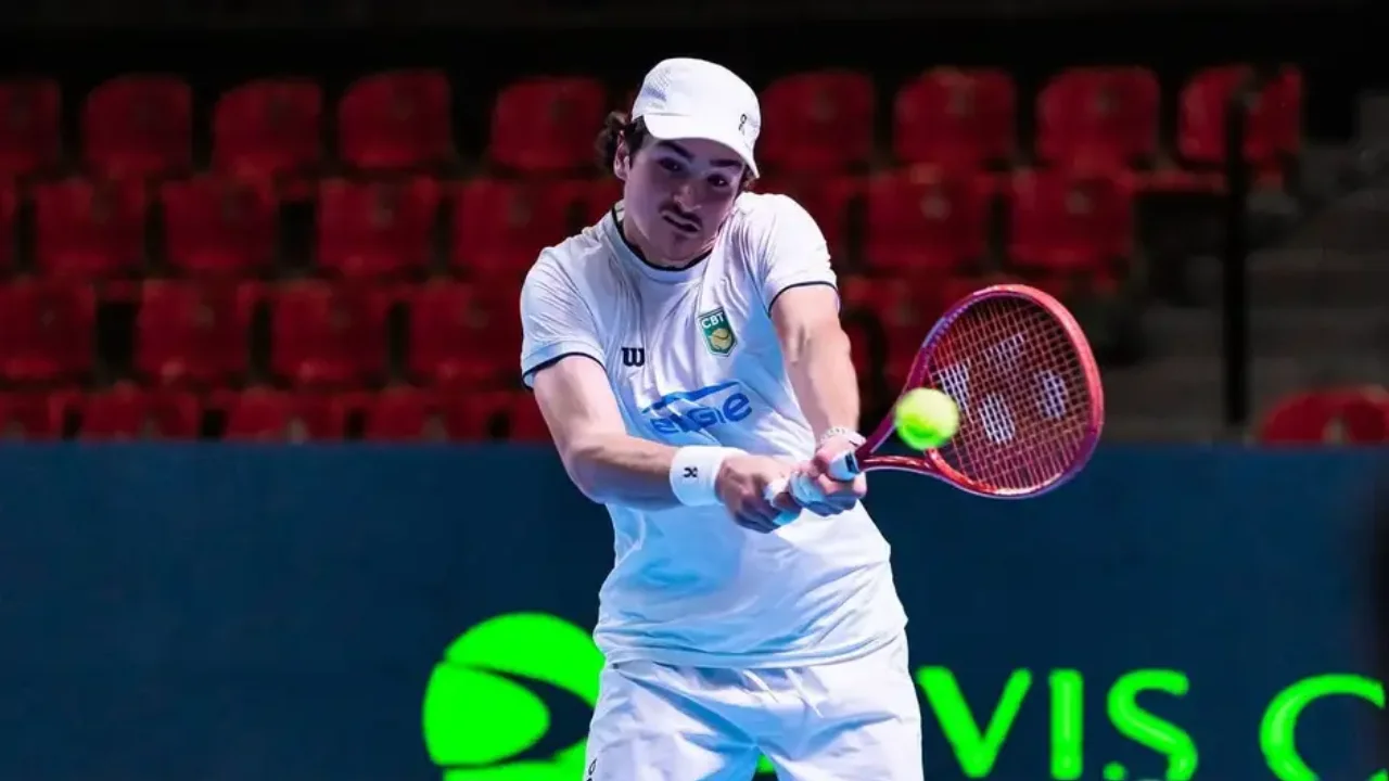 oão Fonseca representa o Brasil na Copa Davis contra a Suíça no Rio de Janeiro