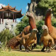 Tarbossauro em Jurassic World Evolution 3 Prehistoric East
