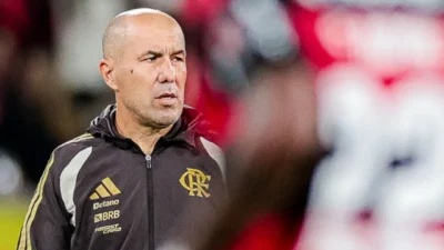 Leonardo Jardim durante partida do Flamengo pela Libertadores no Maracanã