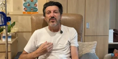 Lito Sousa em registro divulgado nas redes sociais durante tratamento de saúde
