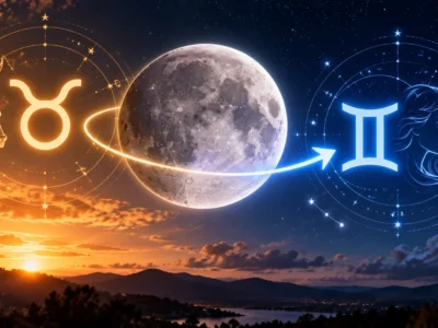 Lua deixa Touro e entra em Gêmeos em ilustração sobre a mudança de signo nesta quarta-feira (30).