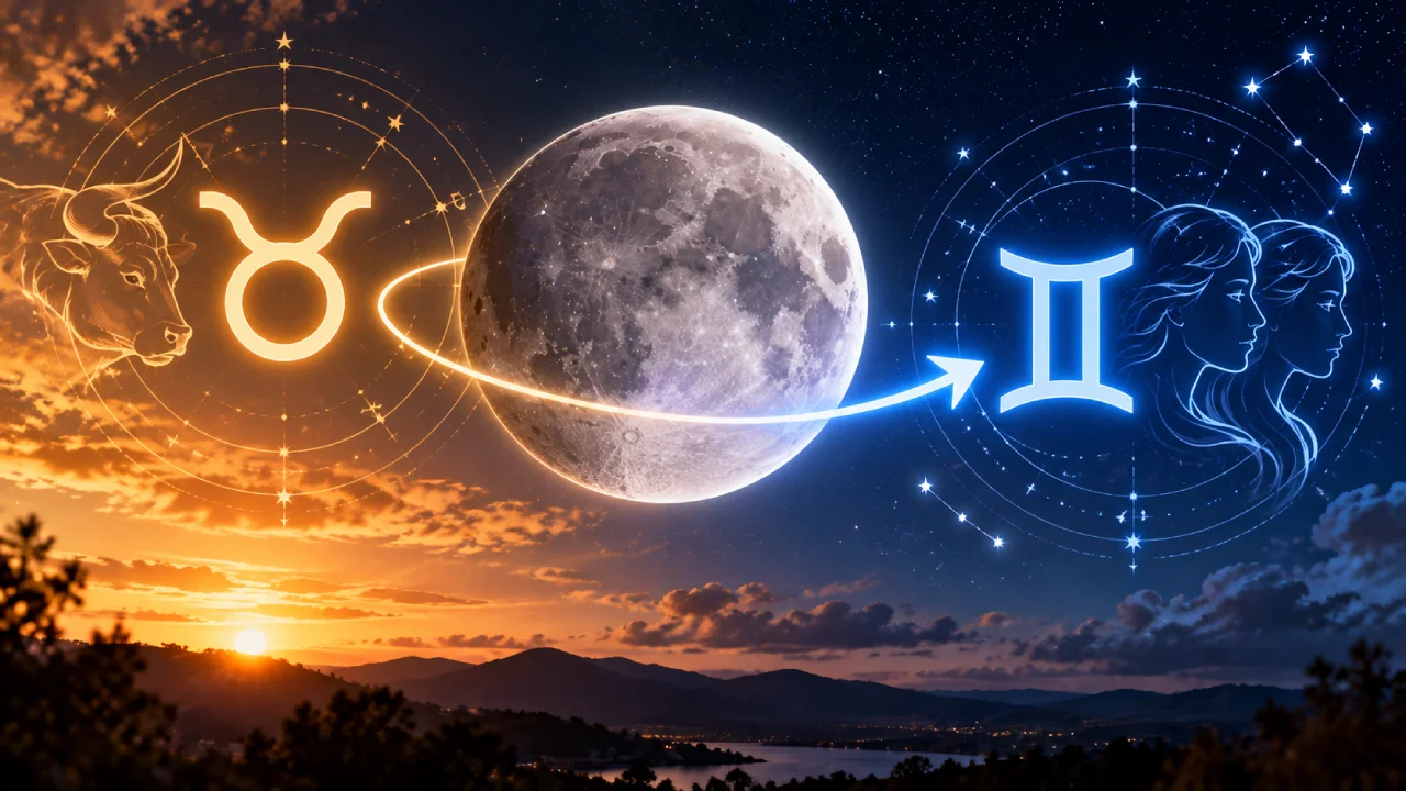 Lua deixa Touro e entra em Gêmeos em ilustração sobre a mudança de signo nesta quarta-feira (30).