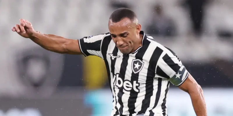 Marçal durante empate do Botafogo com o Palmeiras pelo Campeonato Brasileiro no Nilton Santos