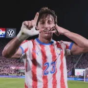 Matías Galarza durante partida antes de acertar transferência para o Inter Miami