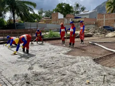 Obras de construção de uma das novas pontes no distrito de Inoã, em Maricá