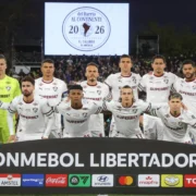Jogadores do Fluminense comemoram classificação à semifinal da Libertadores de 2026