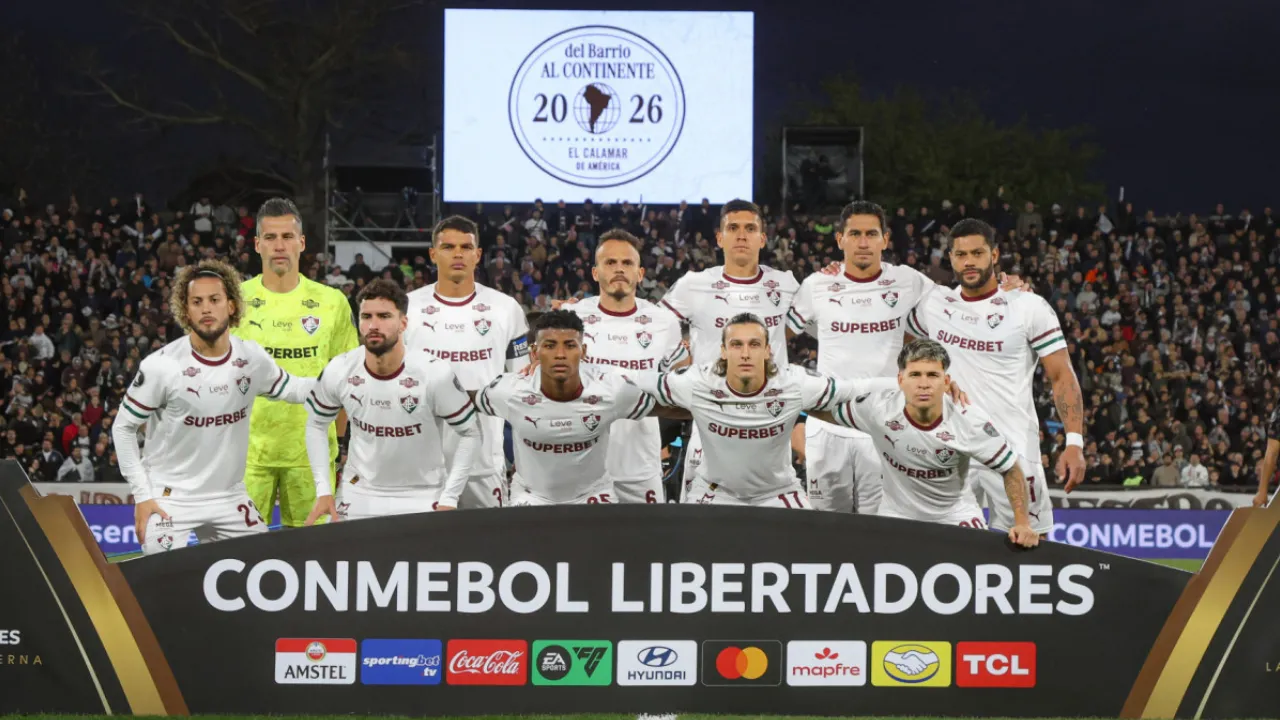 Jogadores do Fluminense comemoram classificação à semifinal da Libertadores de 2026