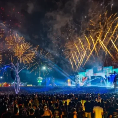 Público na Cidade do Rock durante o Rock in Rio, em dia de programação ao ar livre