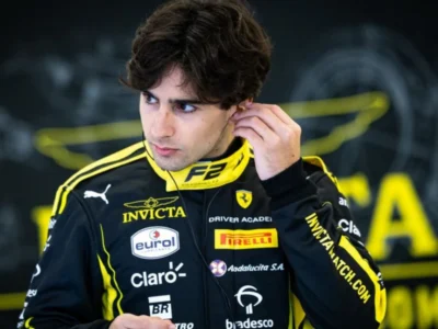 Rafael Câmara durante atividade da Fórmula 2 em Monza na temporada de 2026
