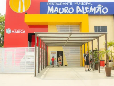 Fachada do Restaurante Municipal Mauro Alemão, em Inoã, Maricá