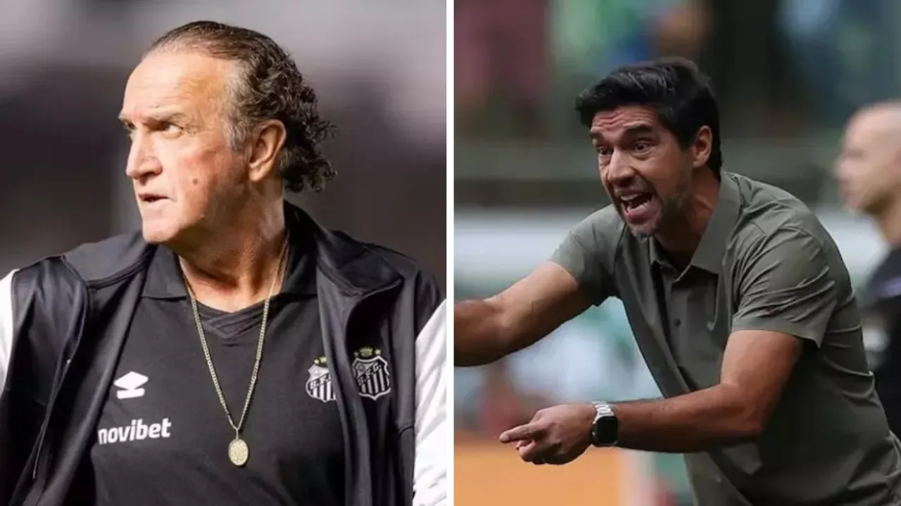 Cuca e Abel Ferreira antes de Santos x Palmeiras pela Copa do Brasil Cuca e Abel Ferreira antes de Santos x Palmeiras pela Copa do Brasil
