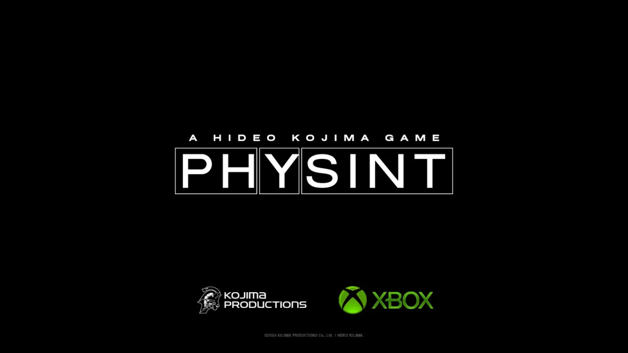 Logotipos de PHYSINT, Kojima Productions e Xbox em arte oficial do jogo. Logotipos de PHYSINT, Kojima Productions e Xbox em arte oficial do jogo.
