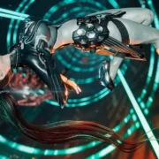 EVE executa movimento acrobático em cena de Stellar Blade Complete Edition para Nintendo Switch 2.