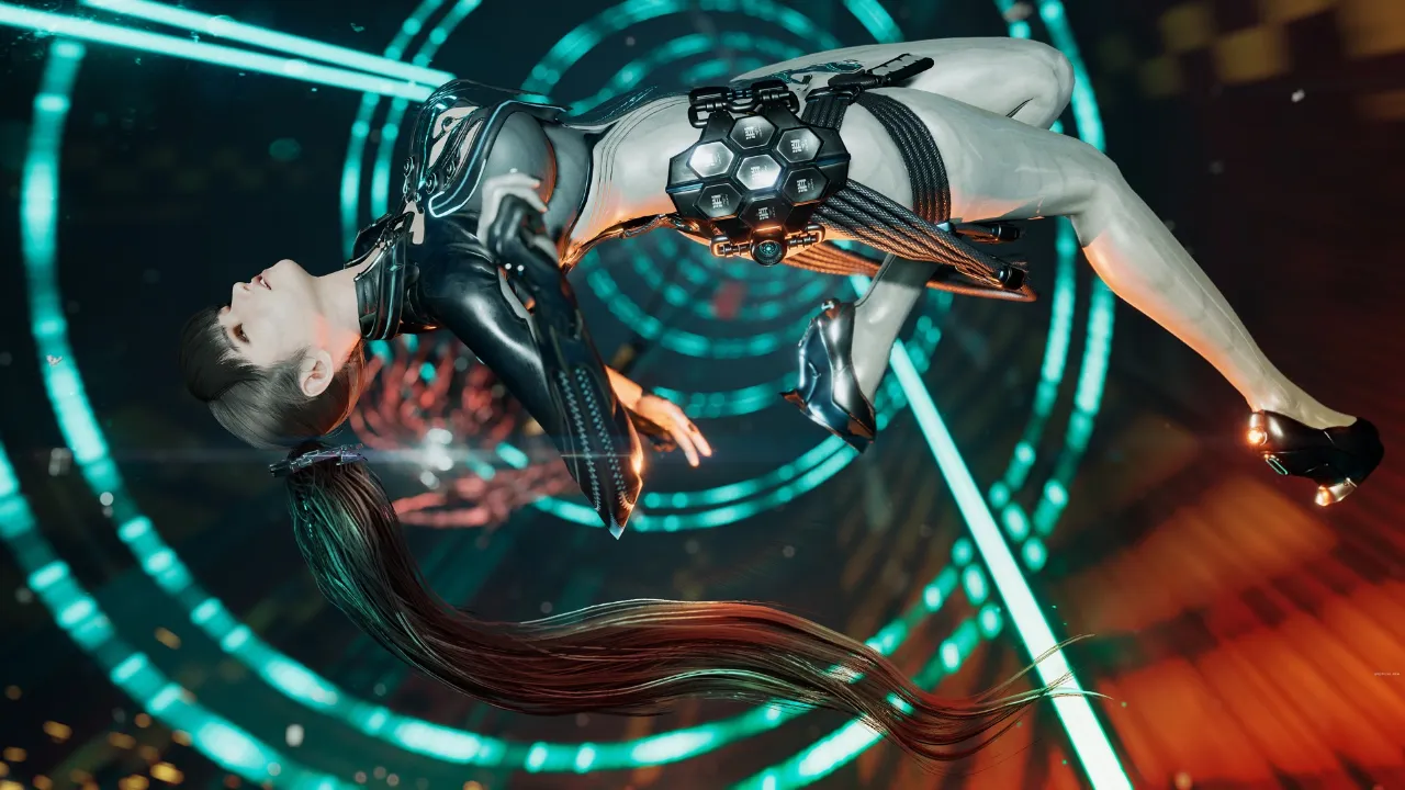 EVE executa movimento acrobático em cena de Stellar Blade Complete Edition para Nintendo Switch 2. EVE executa movimento acrobático em cena de Stellar Blade Complete Edition para Nintendo Switch 2.