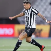 Tiquinho Soares durante reestreia pelo Botafogo no Nilton Santos