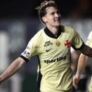 Jogadores do Vasco comemoram vitória pelo Campeonato Brasileiro