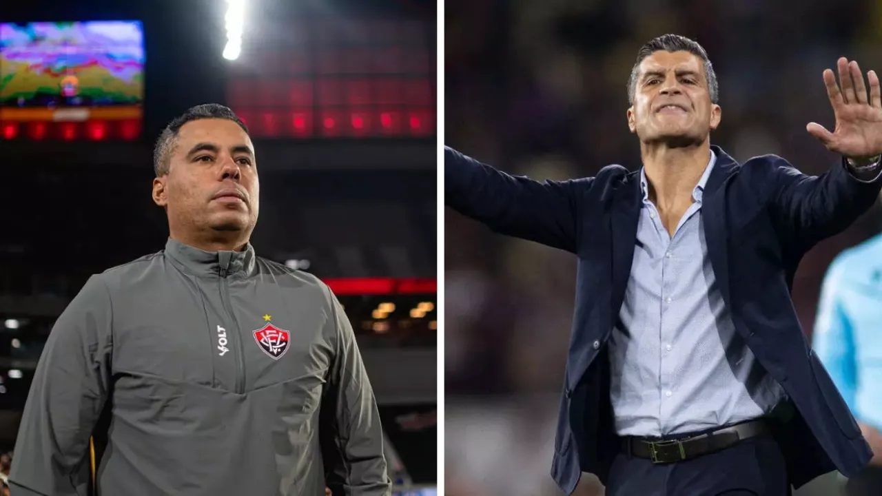 Treinadores de Vitória e Vasco antes da decisão pela Copa do Brasil Treinadores de Vitória e Vasco antes da decisão pela Copa do Brasil