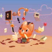 Foxy e Ben no jogo Woodo