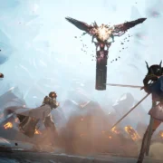 Arte de Arknights: Endfield apresenta personagens e cenários de Talos-II para a chegada do RPG à Steam e a atualização Santuário de Tinta.