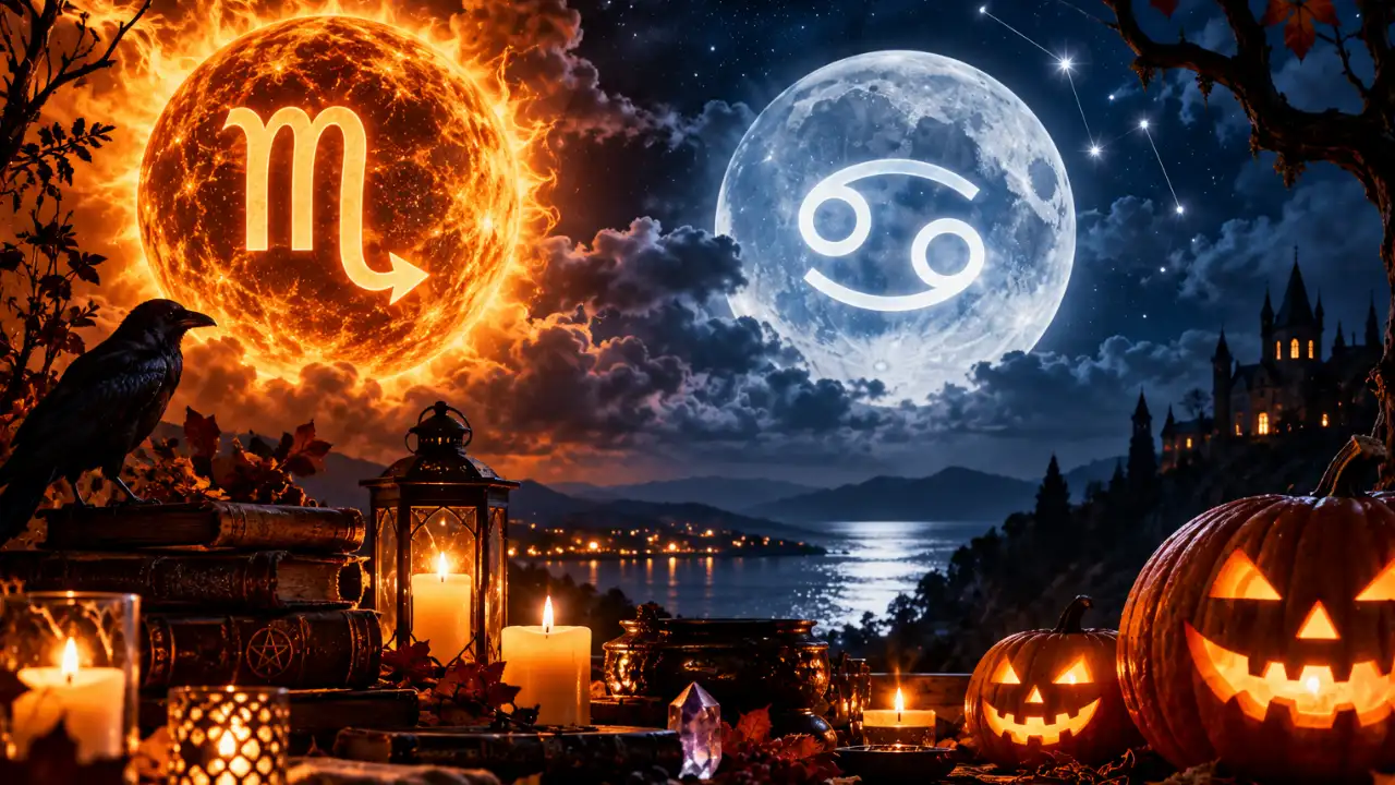 Halloween 2026 sob Sol em Escorpião e Lua em Câncer simboliza mistério, memória, fantasia e transformação Halloween 2026 sob Sol em Escorpião e Lua em Câncer simboliza mistério, memória, fantasia e transformação