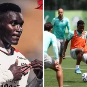 Jogadores de Athletico-PR e Palmeiras disputam partida na Arena da Baixada pelo Campeonato Brasileiro