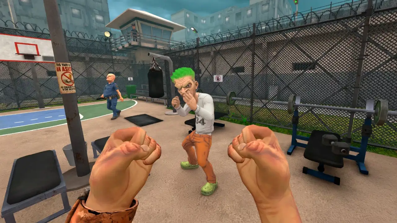 Cena de Bad Inmate, jogo de realidade virtual sobre fuga de uma prisão. Cena de Bad Inmate, jogo de realidade virtual sobre fuga de uma prisão.