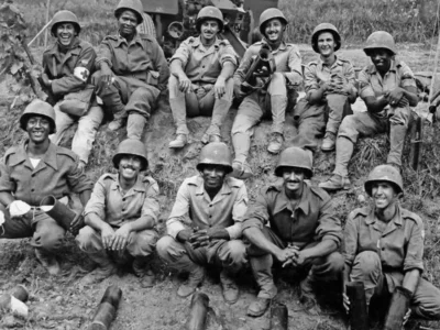 Soldados da Força Expedicionária Brasileira durante a campanha da Itália na Segunda Guerra Mundial