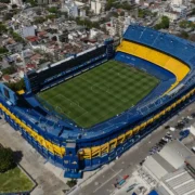 Vista aérea de La Bombonera, estádio do Boca Juniors em Buenos Aires
