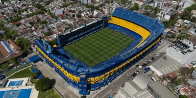 Vista aérea de La Bombonera, estádio do Boca Juniors em Buenos Aires