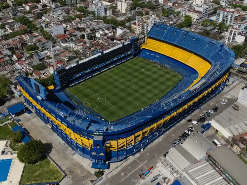 Vista aérea de La Bombonera, estádio do Boca Juniors em Buenos Aires