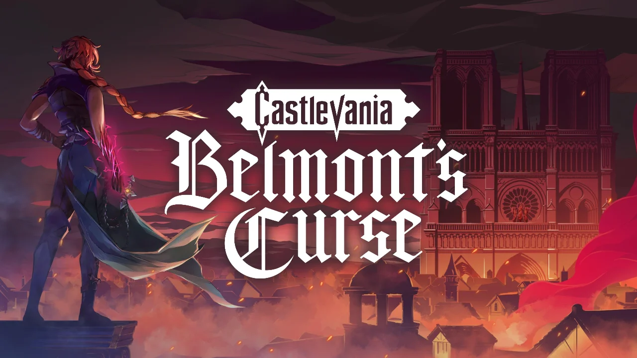 Rose Belmont com o chicote Matador de Vampiros na arte de Castlevania: Belmont's Curse, jogo ambientado em Paris de 1499.
