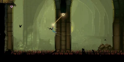Rose Belmont enfrenta criatura monstruosa com um chicote em Castlevania: Belmont’s Curse.
